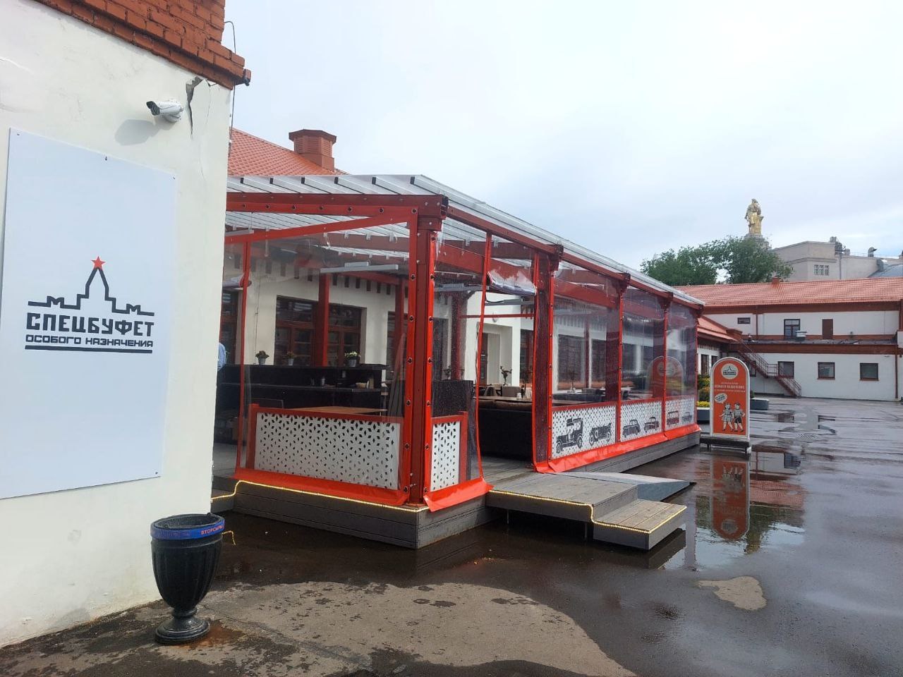 ПВХ шторы для летней террасы кафе в Новохопёрском